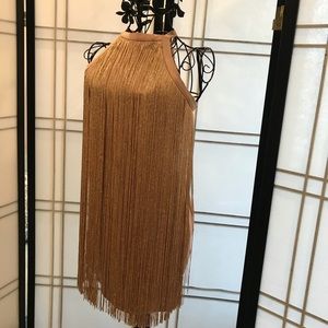 Gold sparkly mini dress